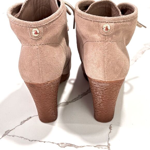MICHAEL Michael Kors | Rory Boot Chukka Wedge Lace Up Sand Taupe Suede Size 5 - Picture 5 of 15